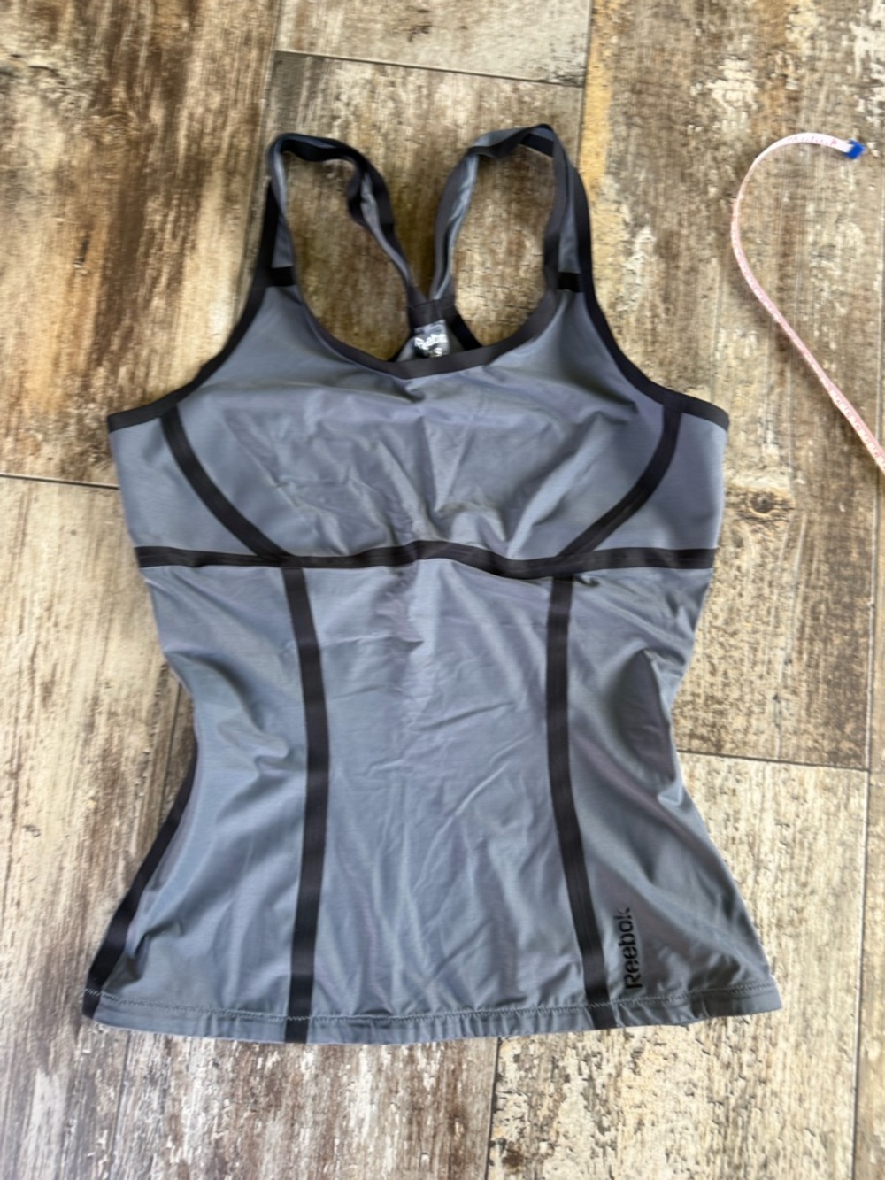 2 for $15 sale: Reebok gray athletic tank top with contrast piping - XS